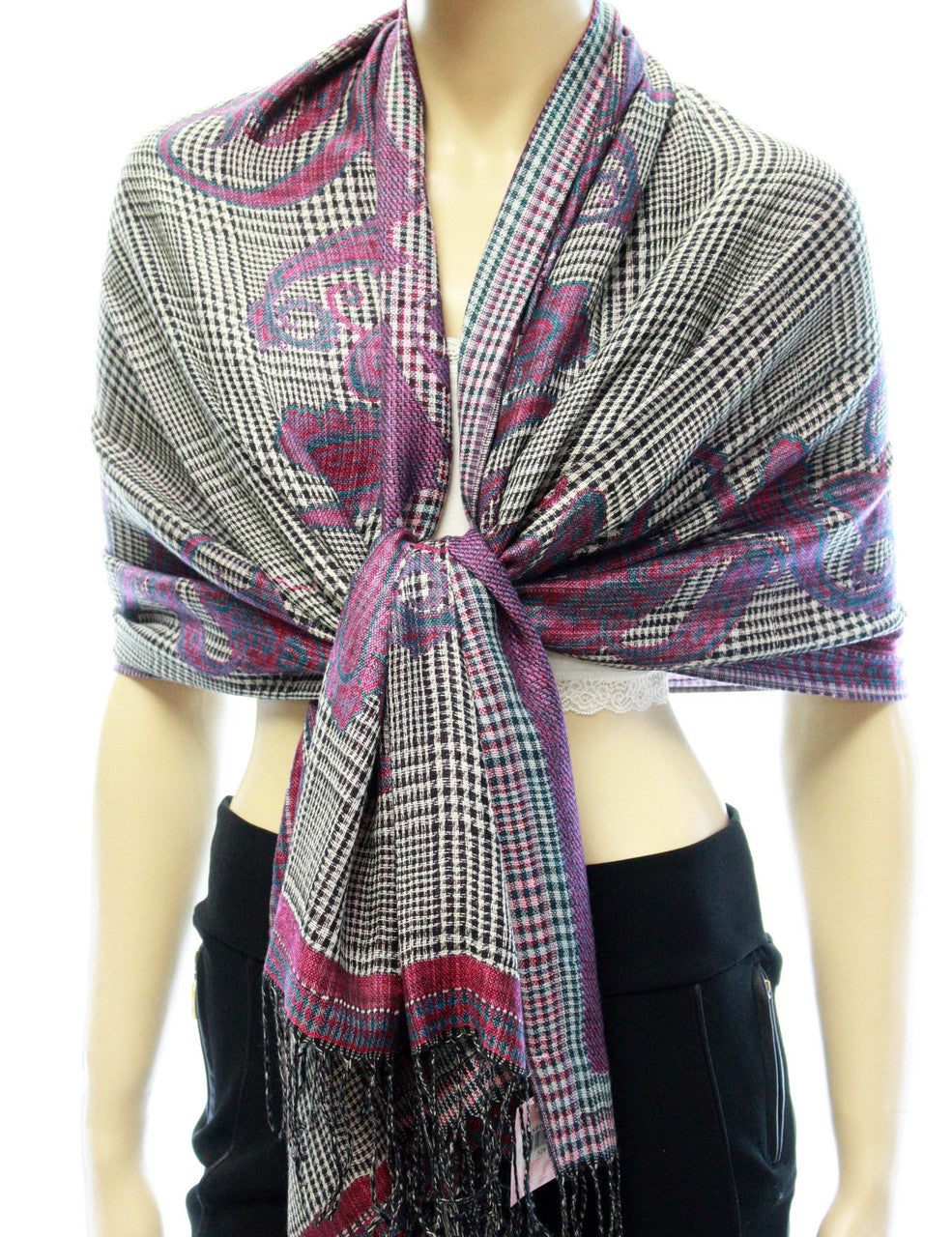 Women's Fashion Plaid Scarf (SF001-328)