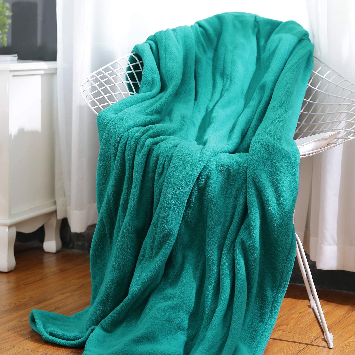 50" x 60" Cozy Soft Lleece Electric Blanket - Lake Green