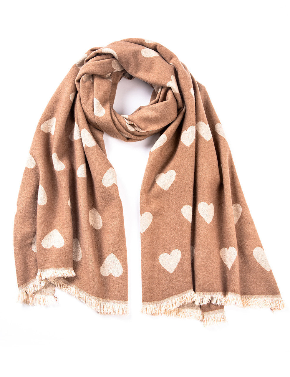 Women's Warm Scarf with Heart Design (BL080-126)