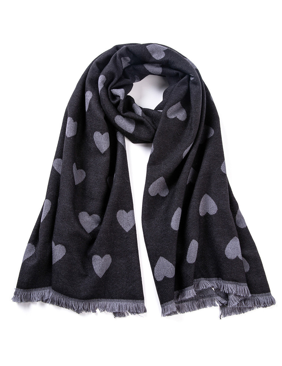 Women's Warm Scarf with Heart Design (BL080-126)