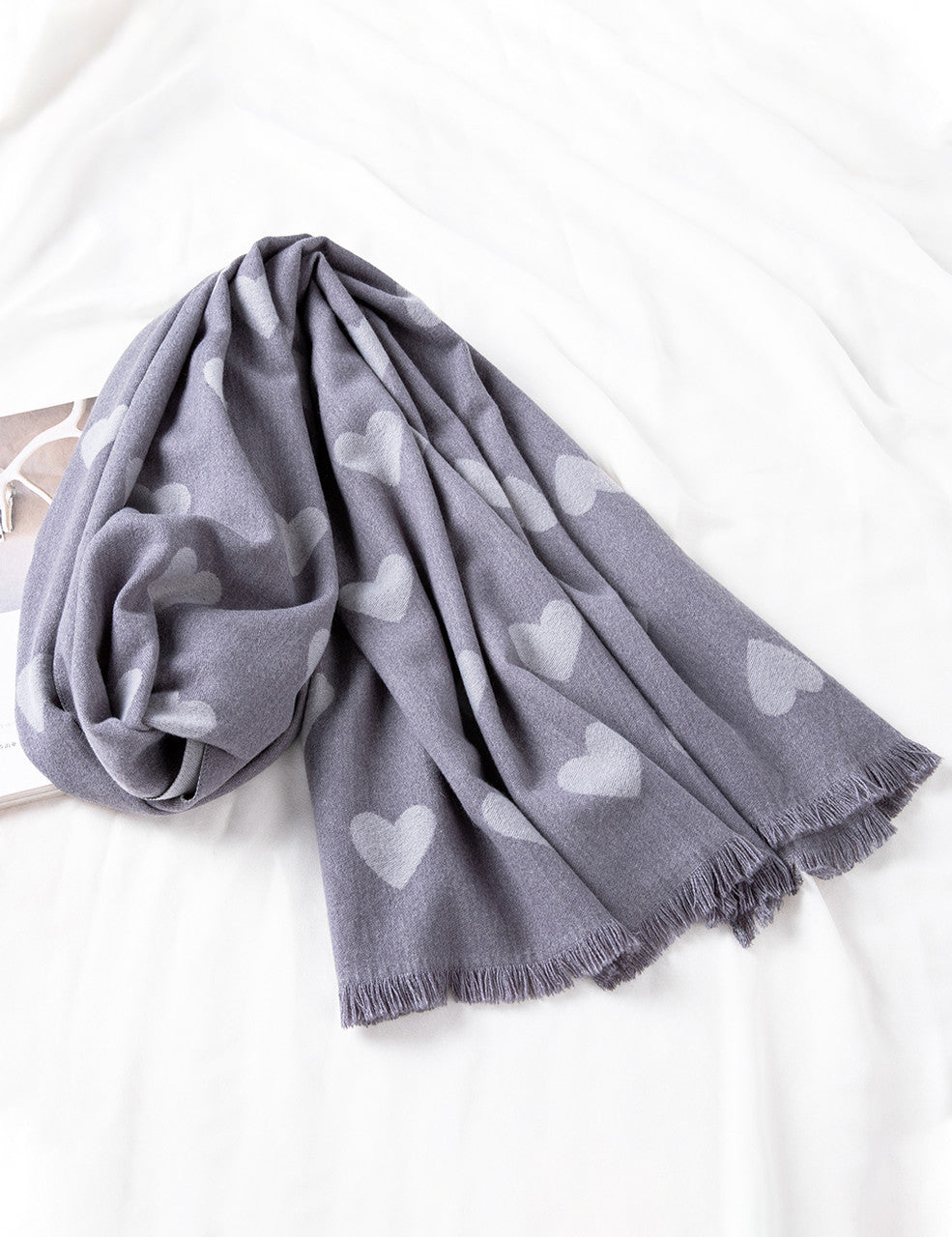 Women's Warm Scarf with Heart Design (BL080-126)