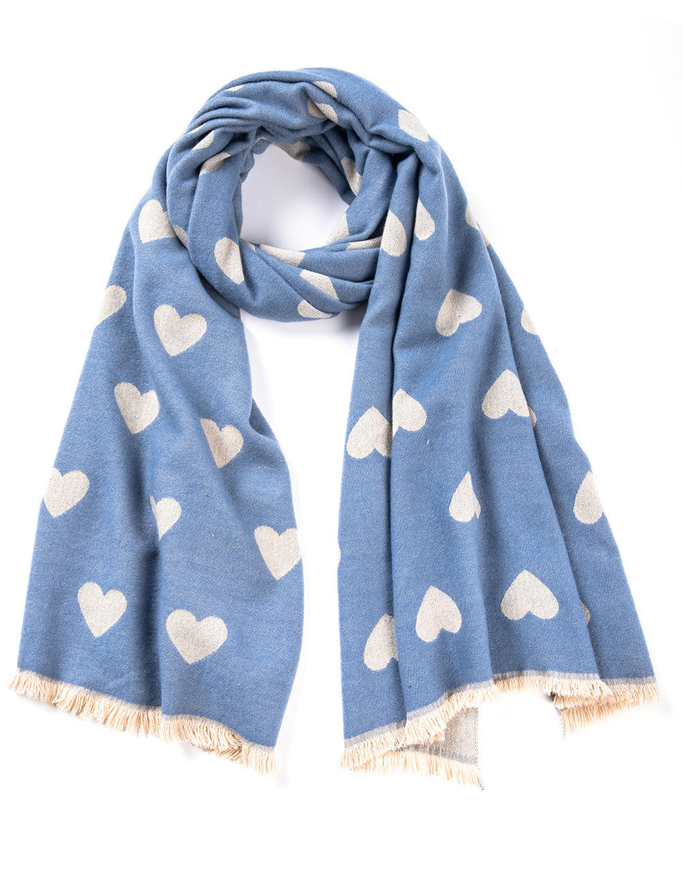 Women's Warm Scarf with Heart Design (BL080-126)