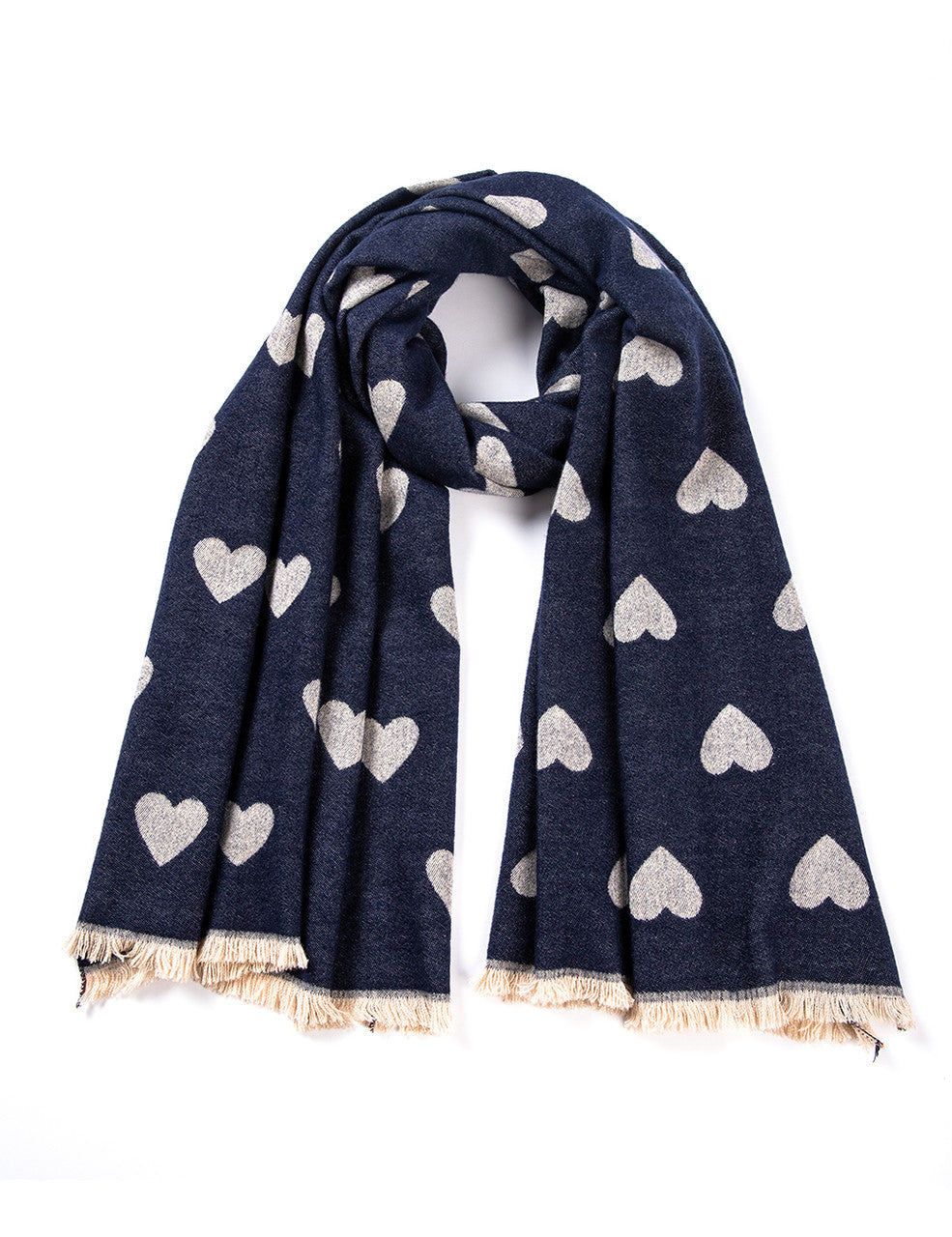 Women's Warm Scarf with Heart Design (BL080-126)