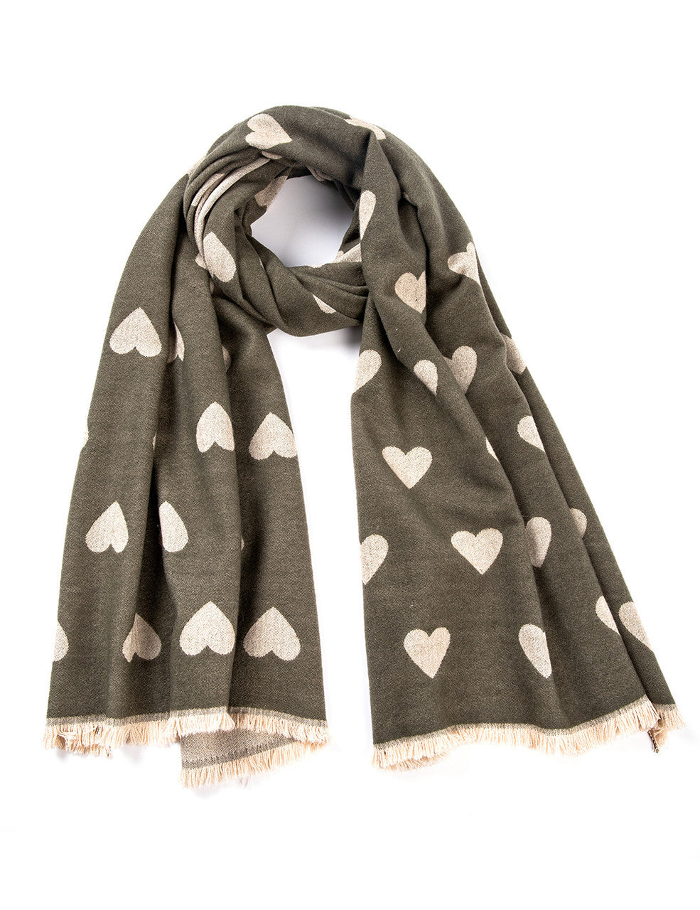 Women's Warm Scarf with Heart Design (BL080-126)