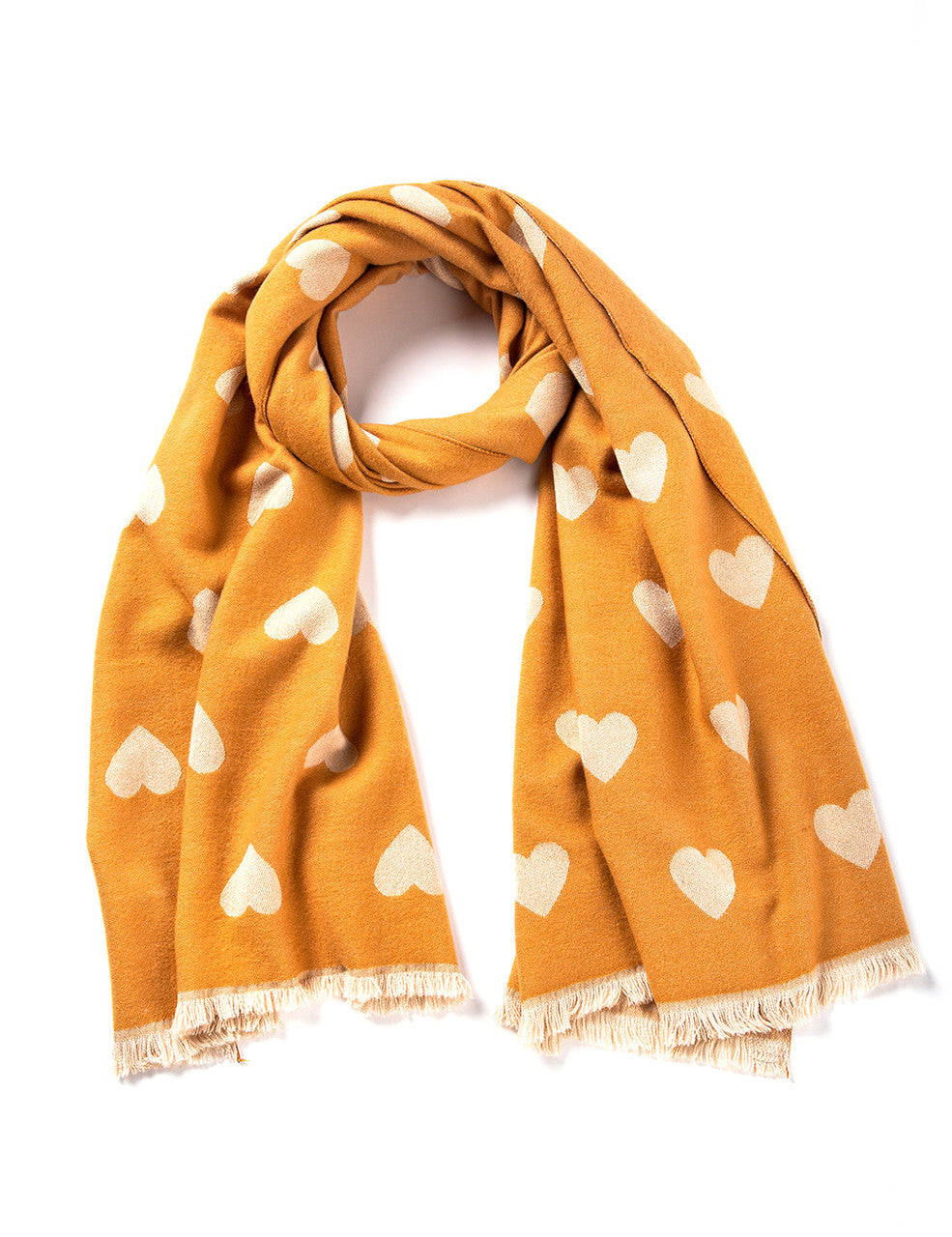 Women's Warm Scarf with Heart Design (BL080-126)