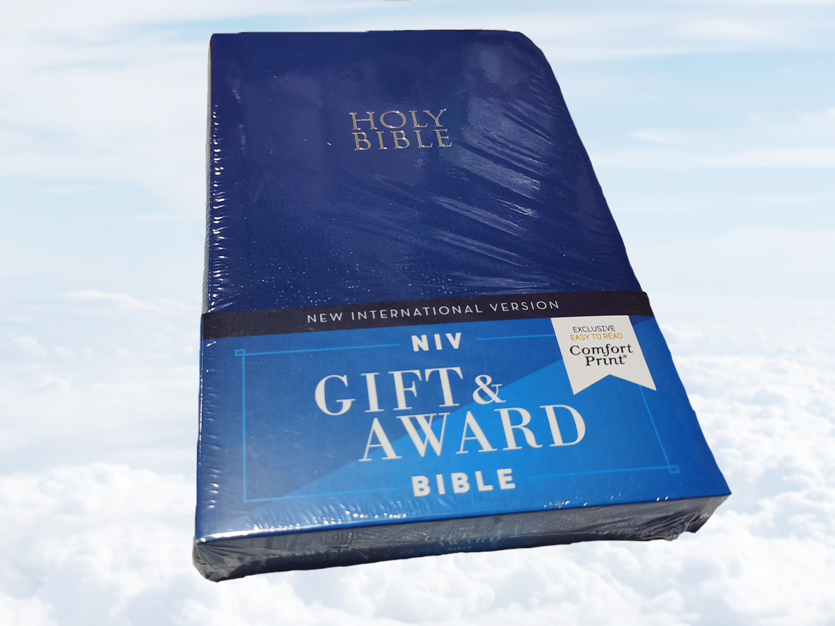 Holy Bibles with Blue Cover