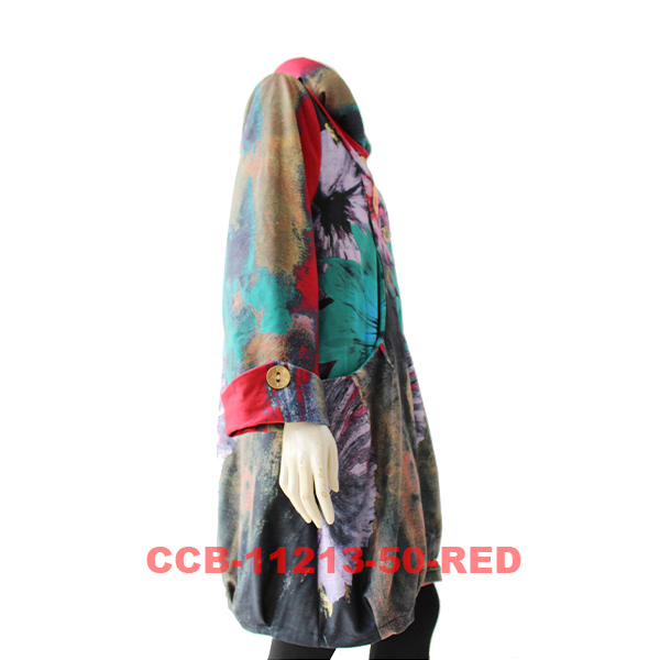 Women's Floral Printed Peplum Cape (CCB-11213)