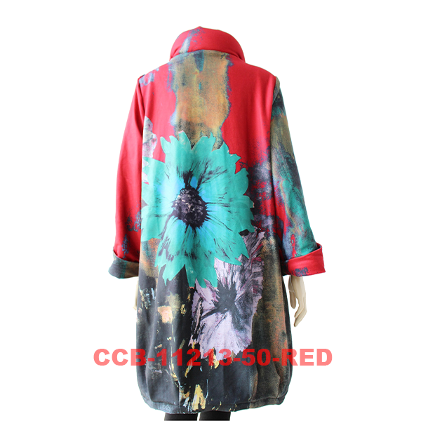 Women's Floral Printed Peplum Cape (CCB-11213)