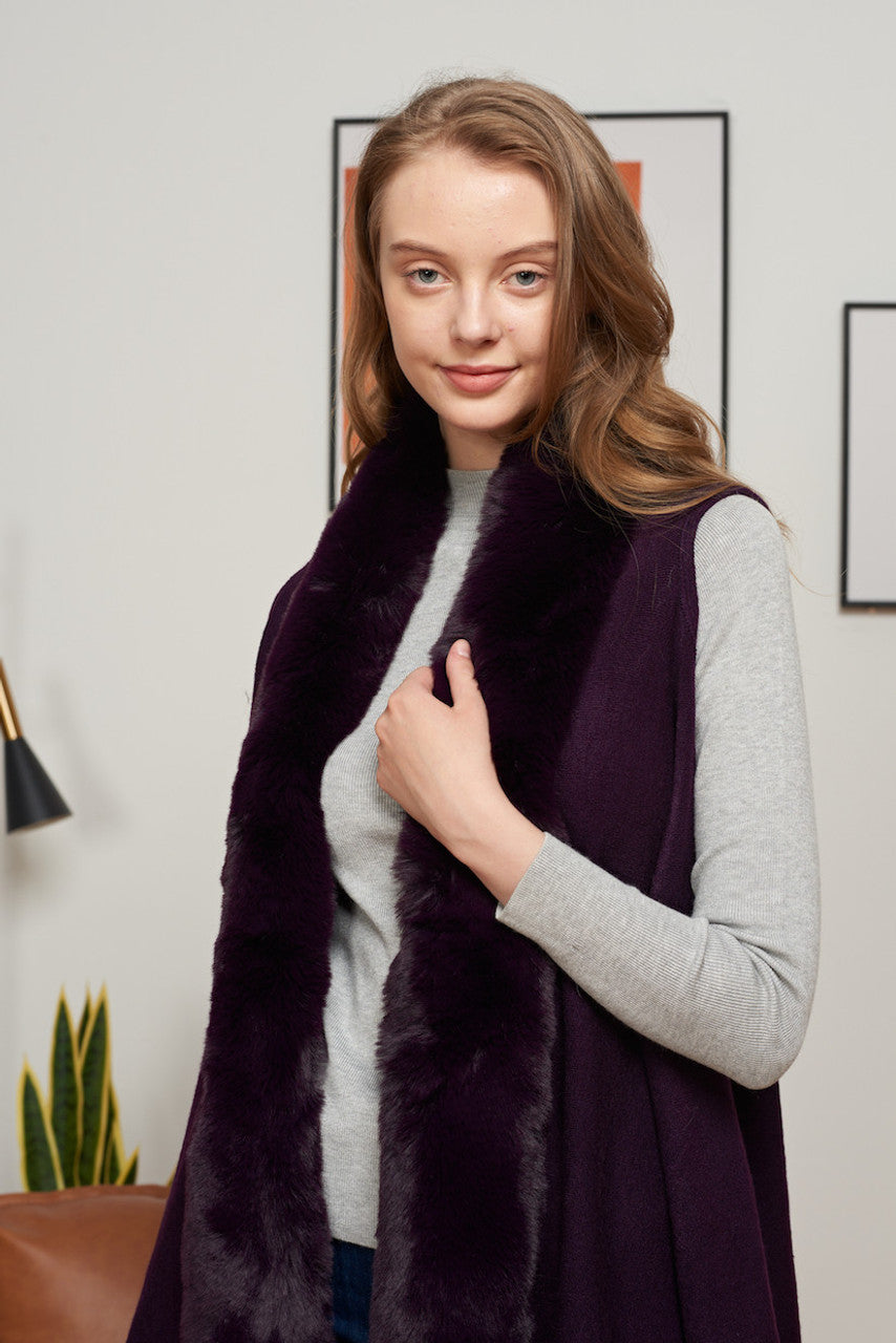 Faux Fur Vest (CT-150)