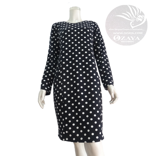 Polka Dot Dress with Long Sleeves (DDB-89507)