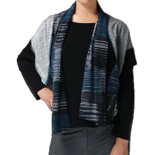 V-neck cardigan with mid-sleeves (GAB-409)