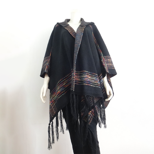 Women's Flowey Shrug with Fringes (GGB-87187)