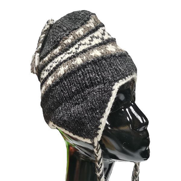 Women's Wool Knit Hats with Linear Pattern (HT625-3)