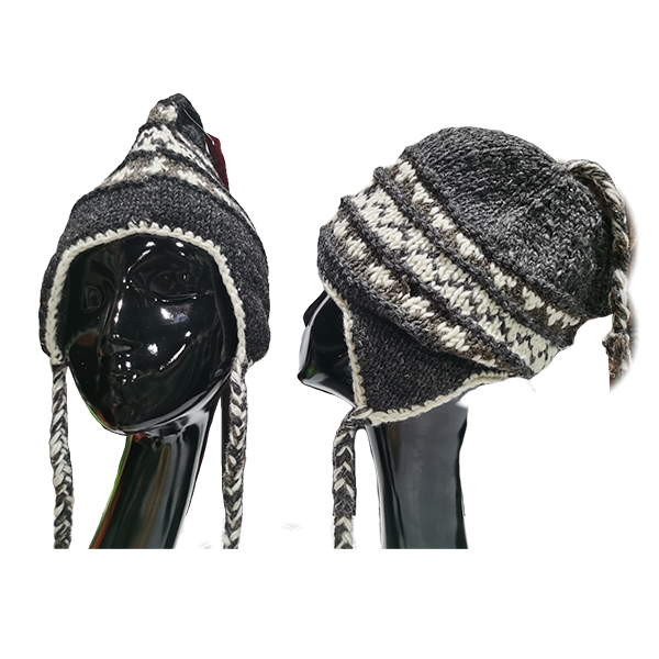 Women's Wool Knit Hats with Linear Pattern (HT625-3)