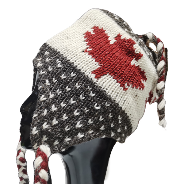 Women's Wool Knit Hats with Maple Pattern (HT625-1)