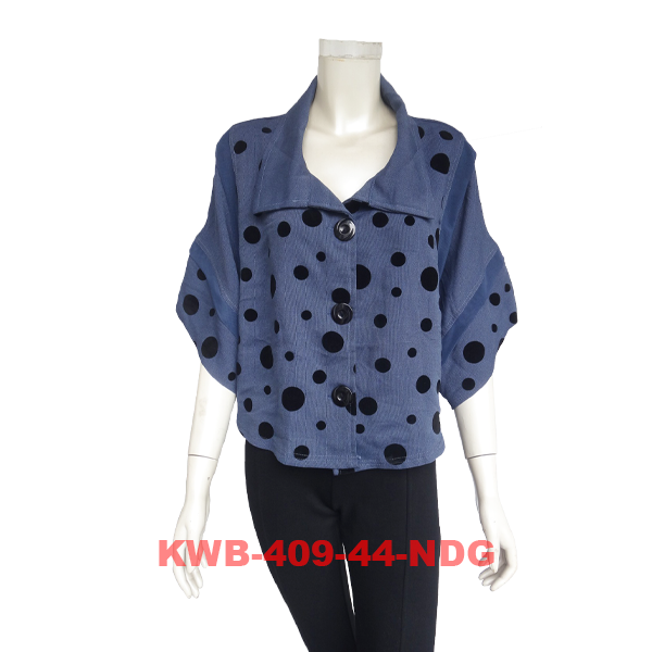 Polka Dot Coat with Lapel Collar (KWB-409)