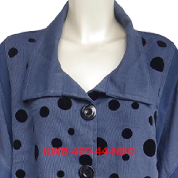 Polka Dot Coat with Lapel Collar (KWB-409)