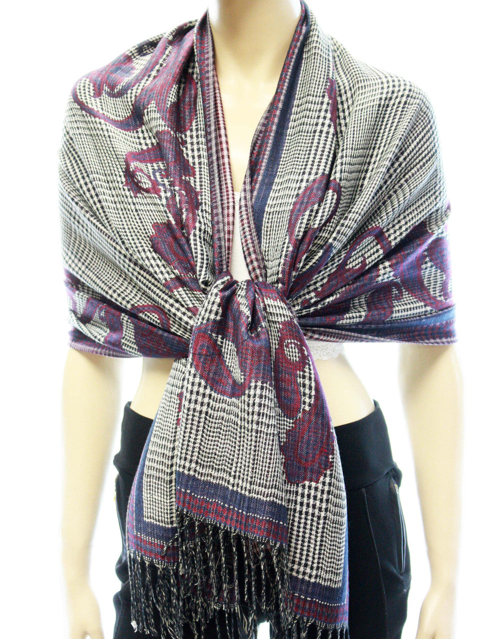 Women's Fashion Plaid Scarf (SF001-328)