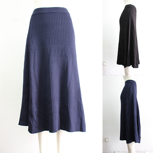 Solid Color High-waisted Skirt (SSB-97859)