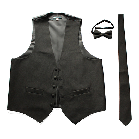 Men's formal vest black & white (VEST-003)