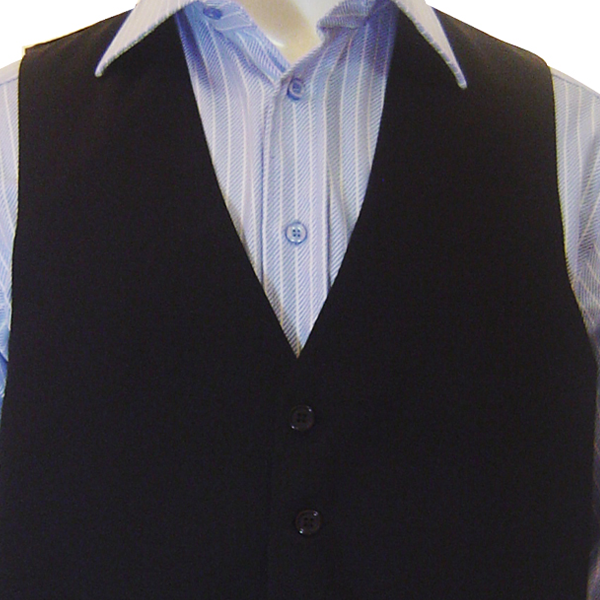 Men's formal vest black & white (VEST-003)