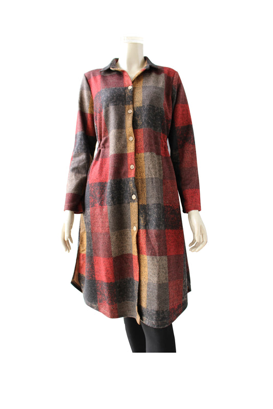 Women's long sleeve shirtdress CCB-11210