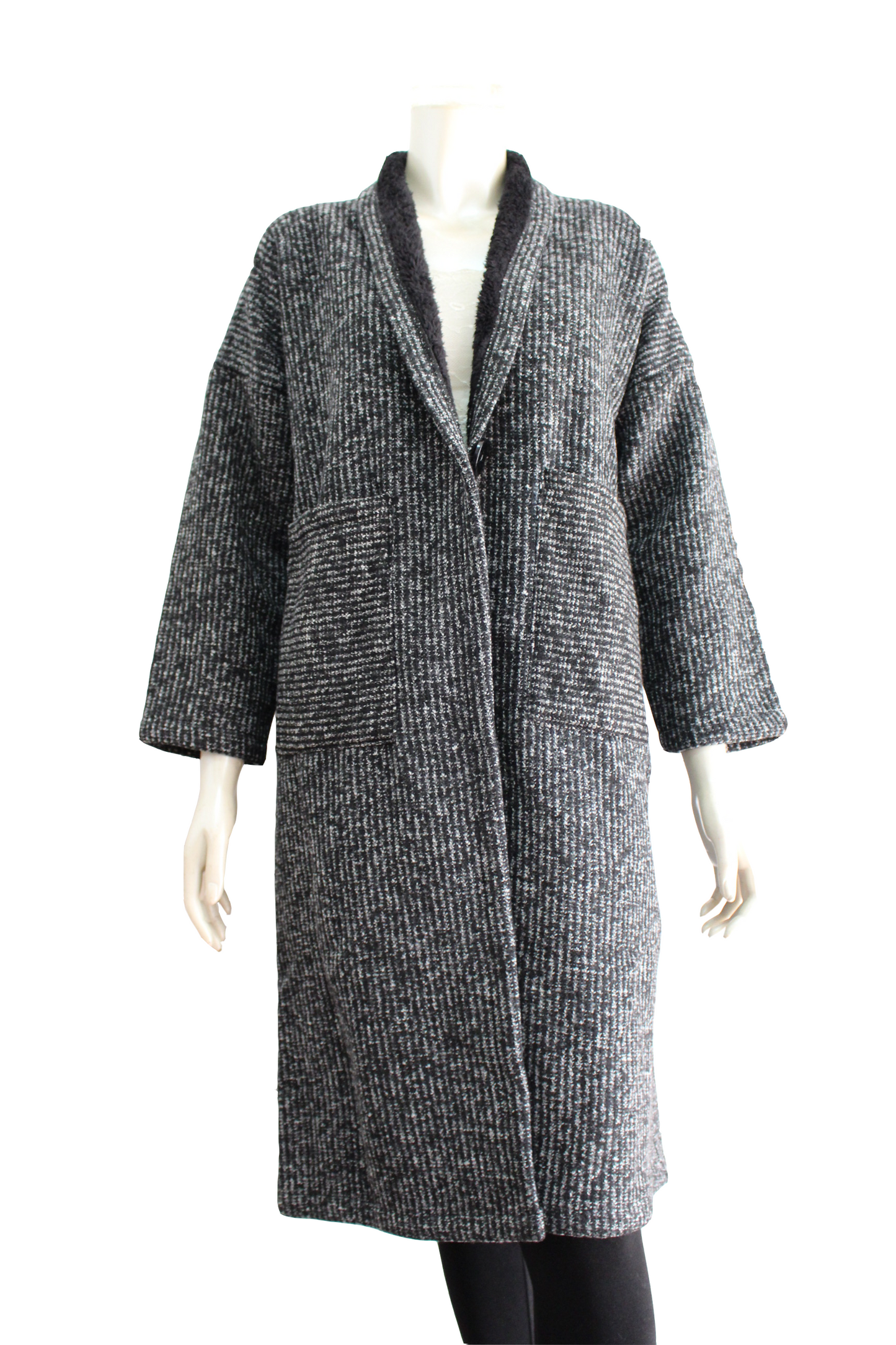 Fleece Lined Long Coat (CCB-91254)