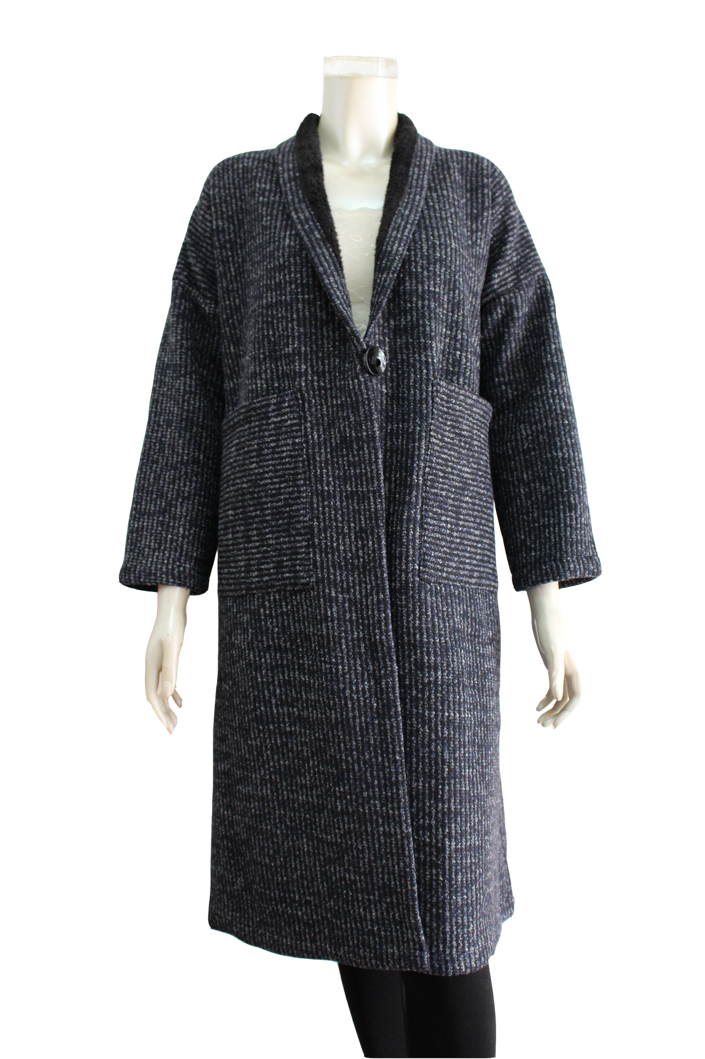 Fleece Lined Long Coat (CCB-91254)