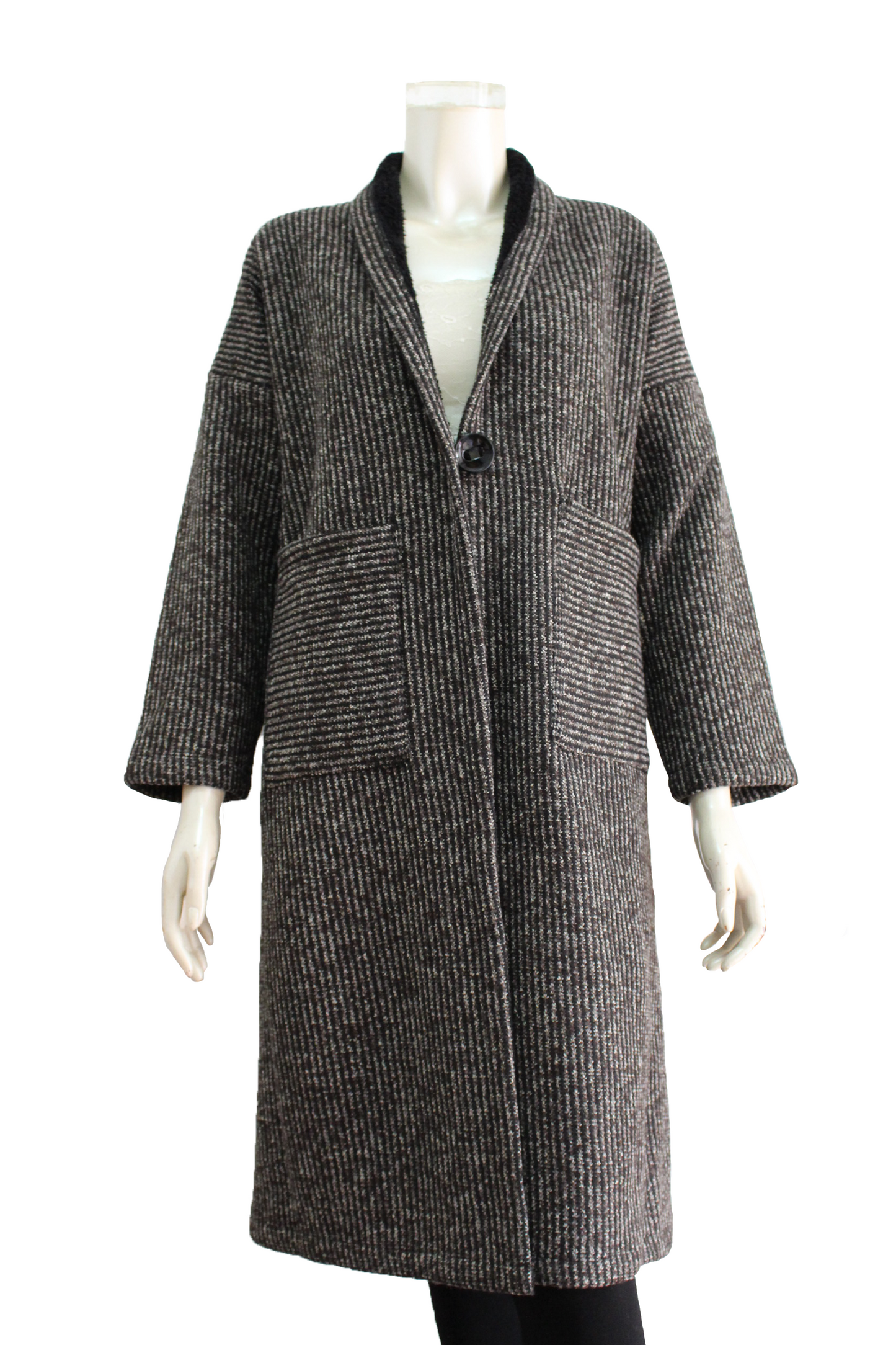 Fleece Lined Long Coat (CCB-91254)