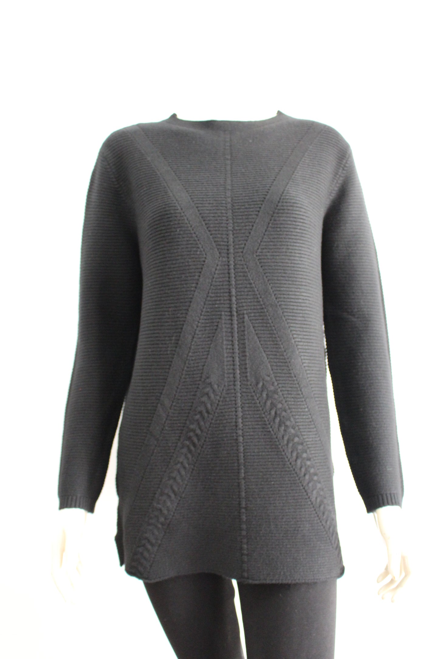 Women's Solid Color Sweater with Round Neck (FFB-93451)