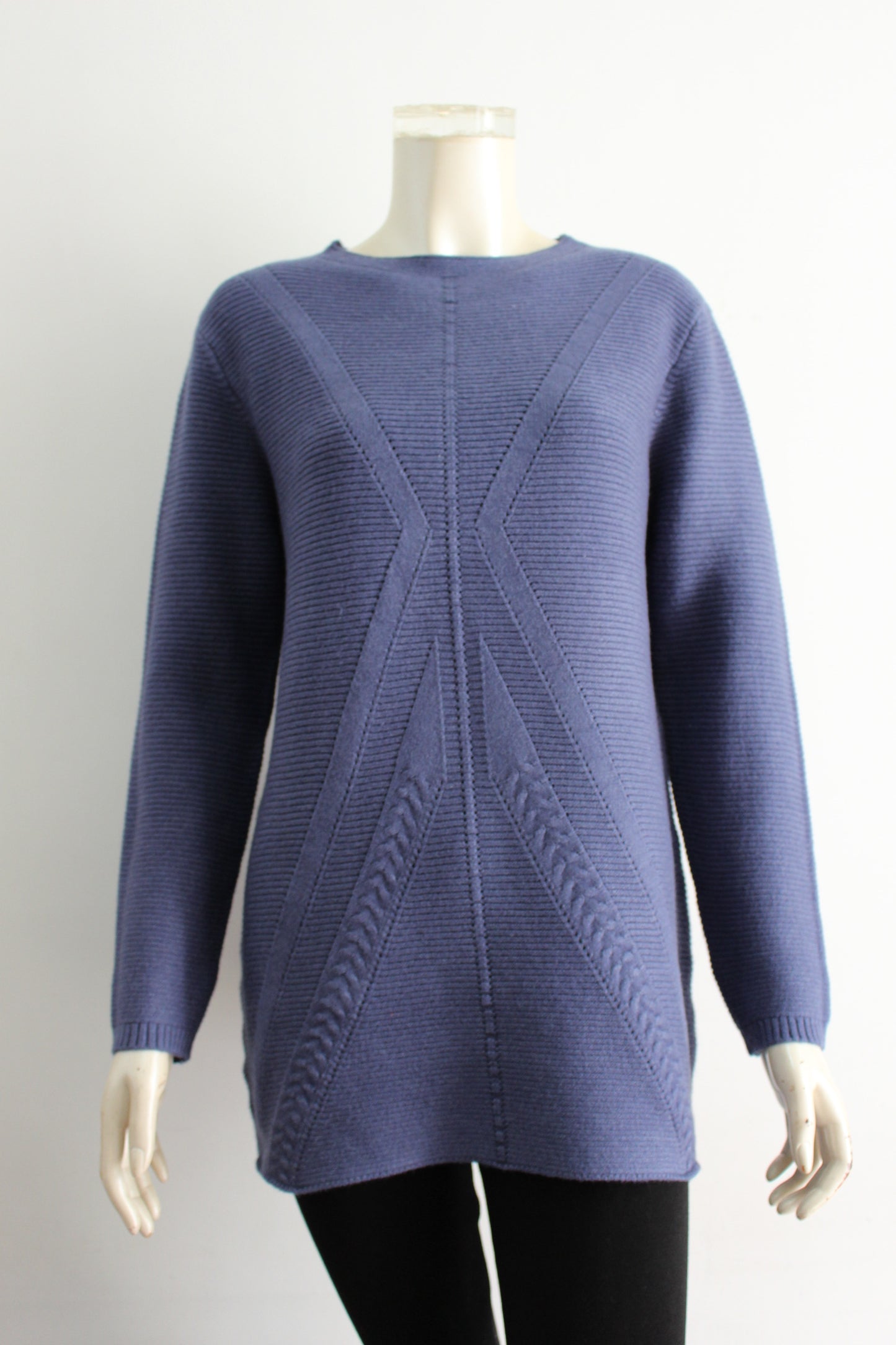 Women's Solid Color Sweater with Round Neck (FFB-93451)