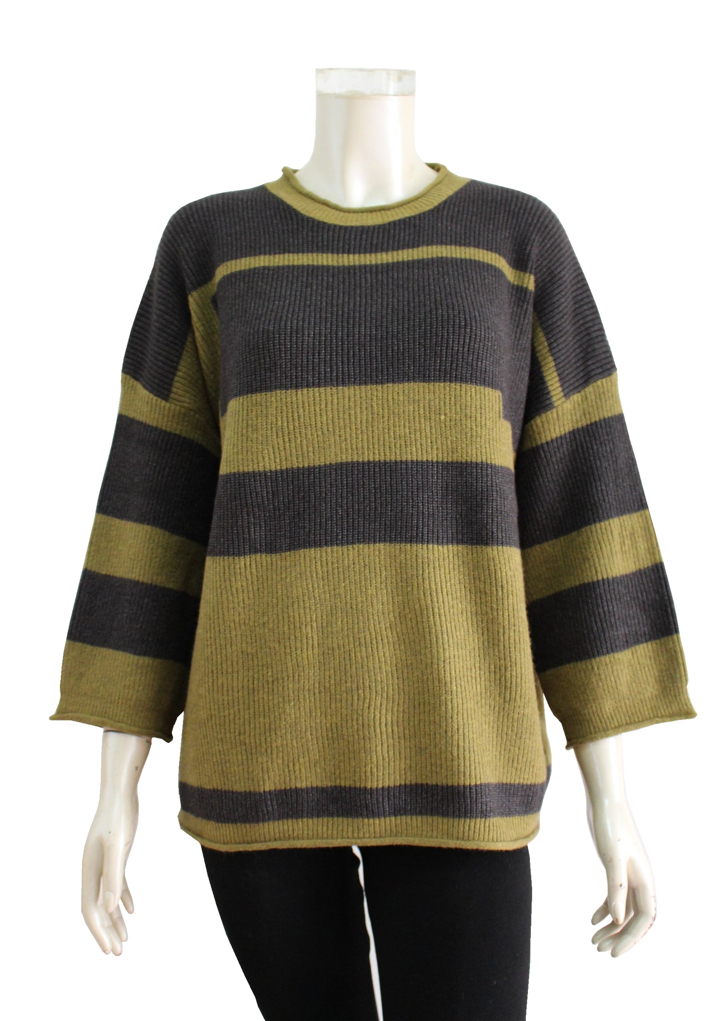 Ladies' Stripe 12 Gauge Sweater (FFB-93481)