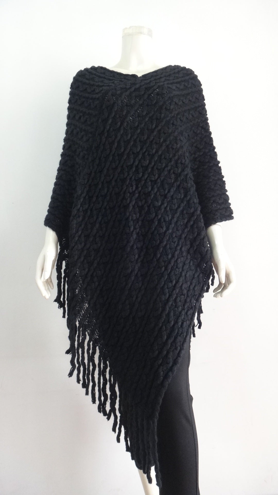 Women's Clothing | Warm Knit Cape (GGB-87192)