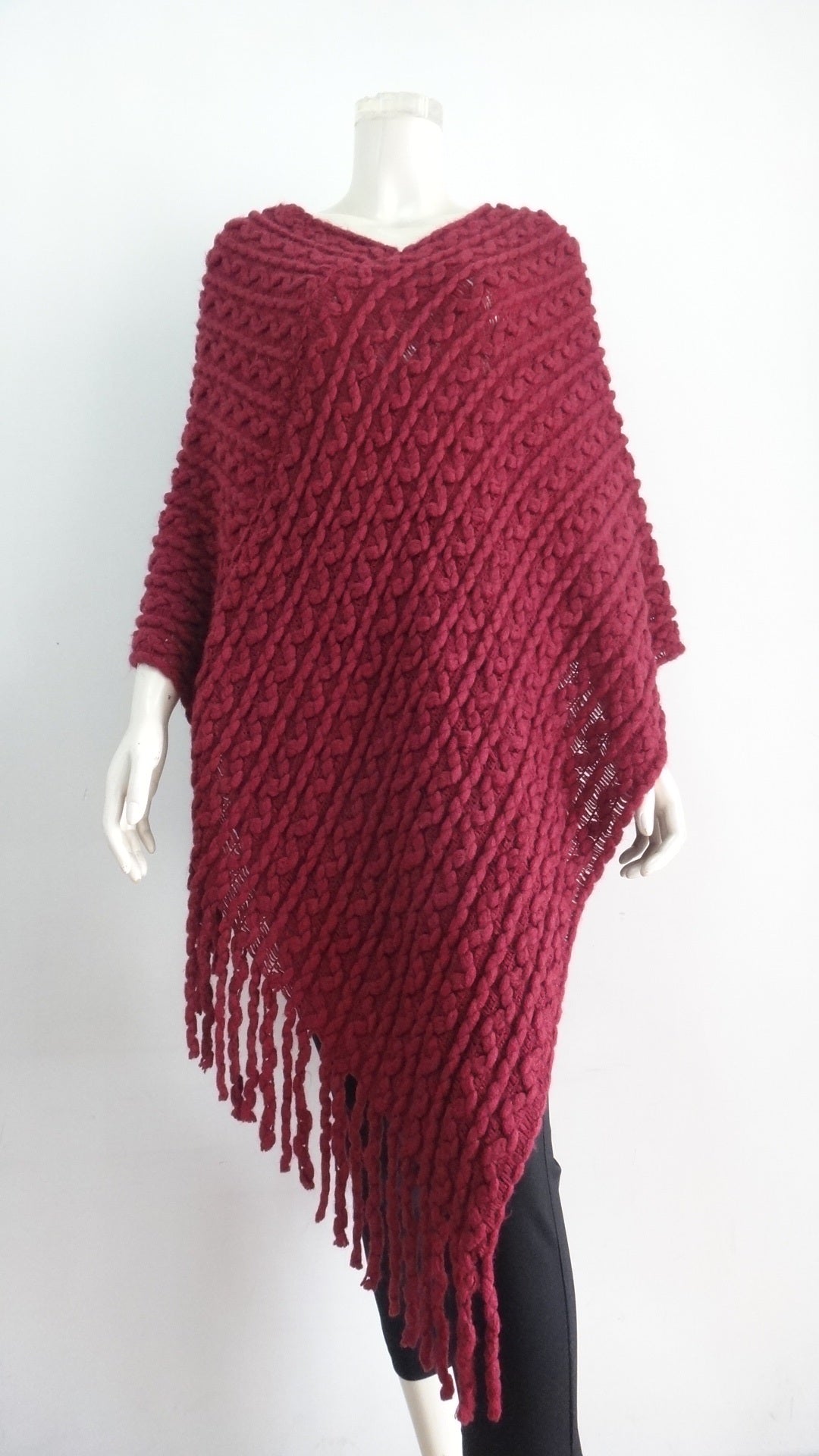 Women's Clothing | Warm Knit Cape (GGB-87192)