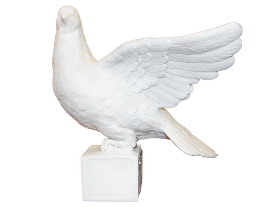 The Loved Dove Made of White Marble (M-2805)