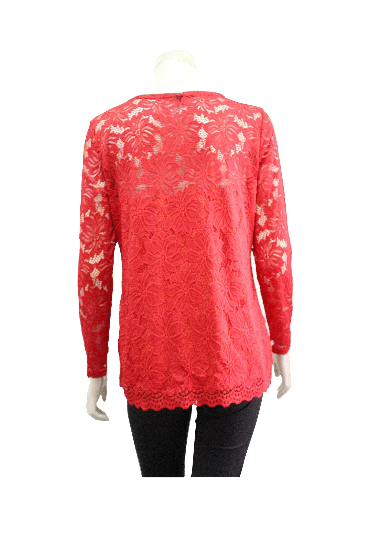 Women's long sleeve lace over top TTB-78986