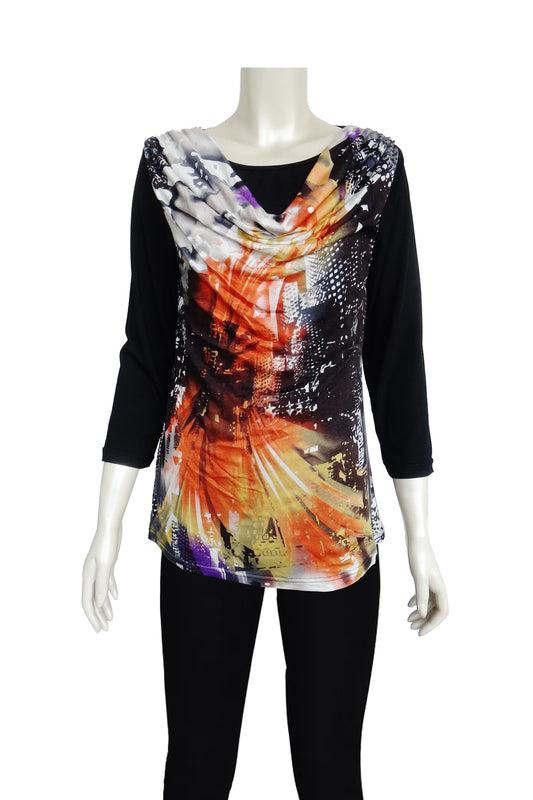 3/4 Sleeve Printed top UUB-56617