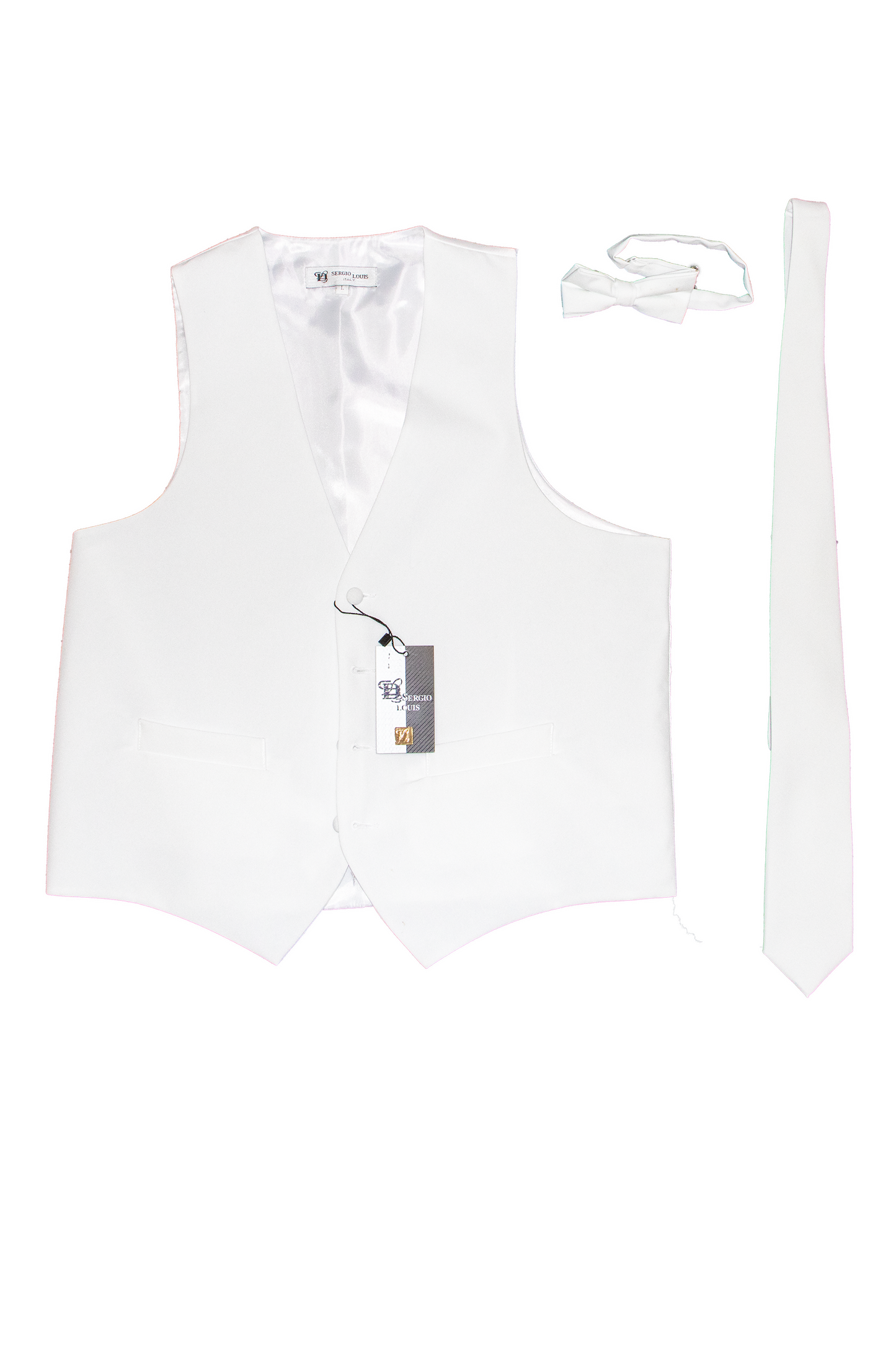 Men's formal vest black & white (VEST-003)